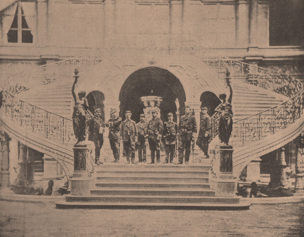 PARIS COMMUNE 1871. Etat-Major du Gouverneur de Paris c1873 old antique print